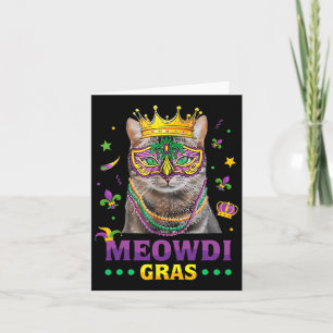 Meowdi Gras Mardi Gras Cat Lover New Orleans Louis Karte