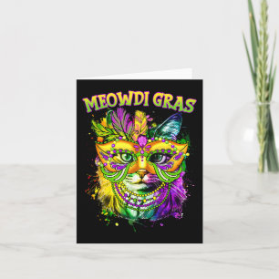 Meowdi Gras Mardi Gras Cat Lover New Orleans Louis Karte