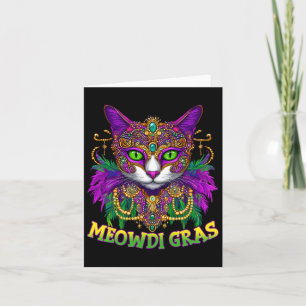 Meowdi Gras Mardi Gras Cat Lover New Orleans Louis Karte