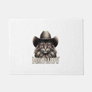 Meowdy Cat Cowboy Cowgirl Meow Howdy Halloween Cos Fußmatte