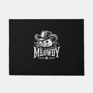 Meowdy Cat Cowboy Cowgirl Meow Howdy Halloween Cos Fußmatte