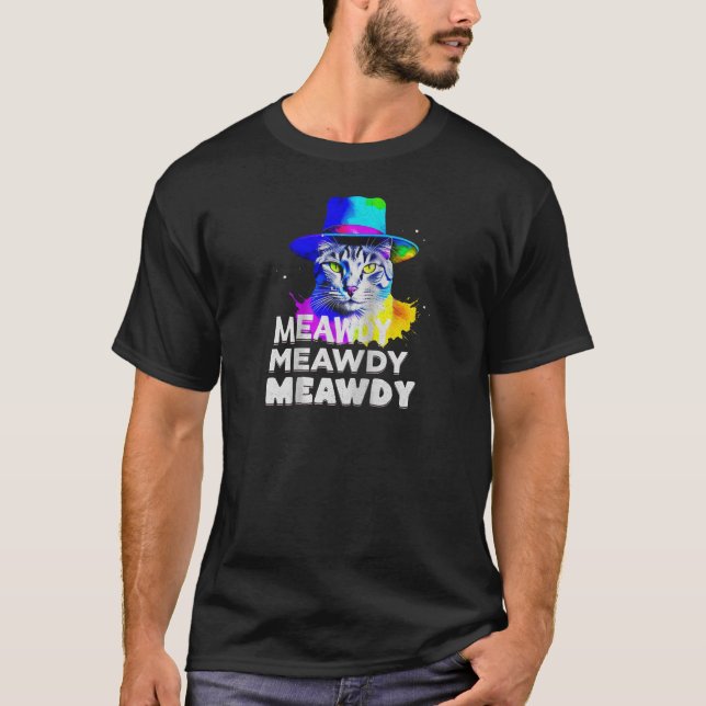 Meowdy Cat Meme Texas Funny Cat Cowboy Raglan Base T-Shirt (Vorderseite)