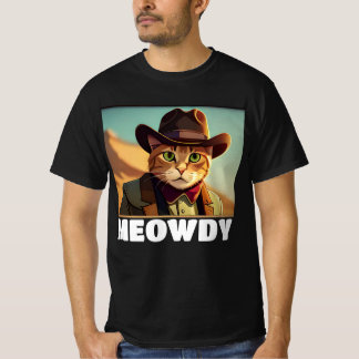 MEOWDY COWBOY CAT MENS T-SHIRT