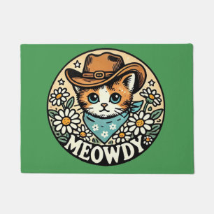 Meowdy Cowboy Kitty Cat Fußmatte