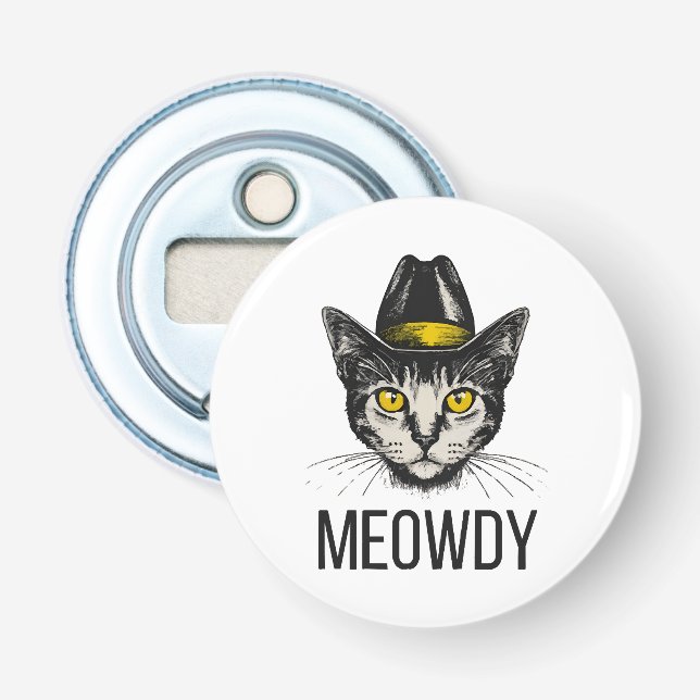 Meowdy Funny Cat Flaschenöffner (Vorderseite)