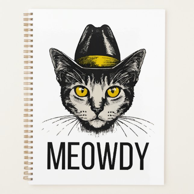 Meowdy Funny Cat Planer (Vorderseite)