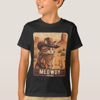 Meowdy! Funny Country Music Cat Cowboy Hat Poster T-Shirt