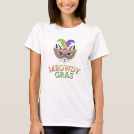 Meowdy Gras Katze Mardi Gras T-Shirt