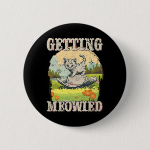 Meowdy Junggeselinnen-Abschied Cowgirl Cowboy Cat Button