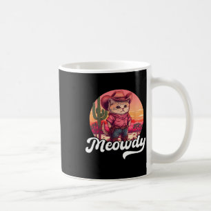 Meowdy Texas Cat Meme Country Music Cowgirl Niedli Kaffeetasse