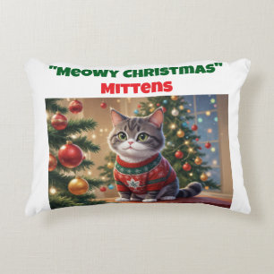 Meowe Noël Custom Chat Accent Coussin