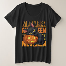 MEOWEEN - Katzenliebhaber Halloween Große Größe T-Shirt