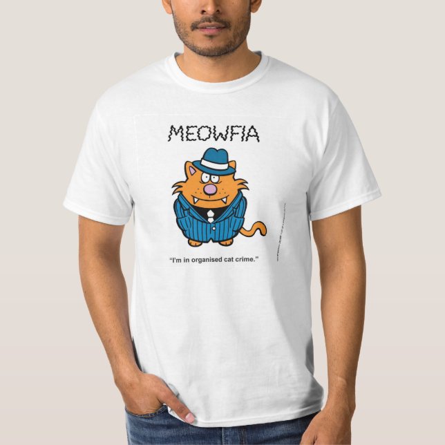 MEOWFIA. Lernen Sie, Katze zu sprechen T-Shirt (Vorderseite)