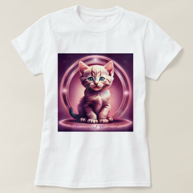 "Meowgical Moment" Kitten T - Shirt (Design vorne)
