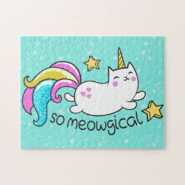Meowgical Niedlich Unicorn Kitty auf einem glänzen