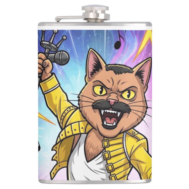 Meowhemian Rhapsody Flachmann (Vorderseite)