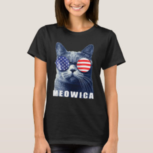 Meowica 4. Juli Cat Style Amerika T-Shirt