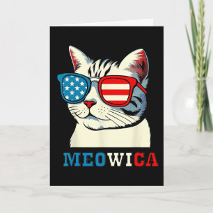 Meowica 4. Juli Katzen-Sonnenbrille Amerikanische Karte