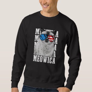 Meowica Cat Eagle American Symbol Usa Patriotic Sweatshirt