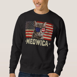Meowica Katze 4. Juli Patriotische USA Amerika Sweatshirt