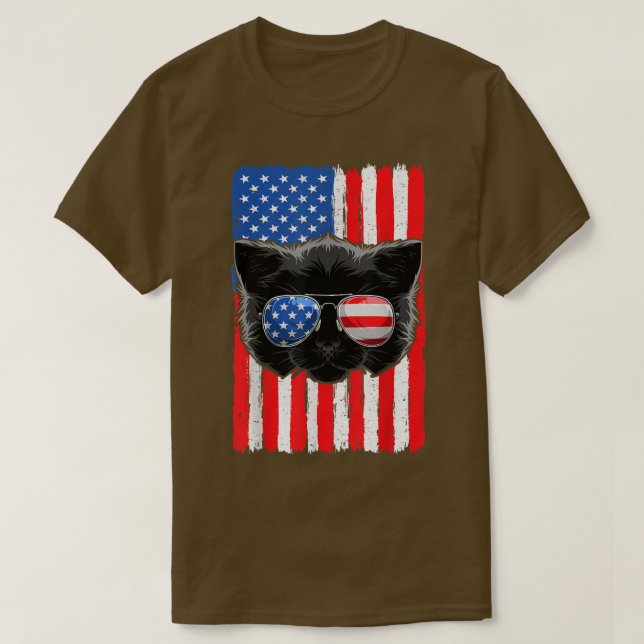meowica , Katze 4. july t, meowica t women T-Shirt (Design vorne)