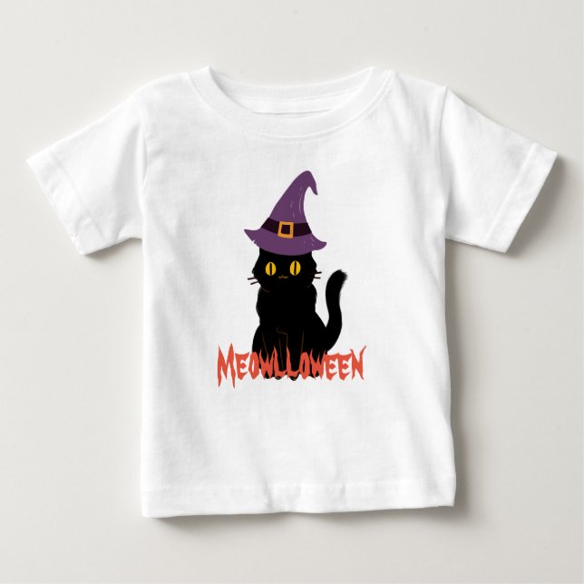 Meowlloween Baby T-shirt (Vorderseite)