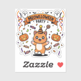 Meowlloween Party - TanzkatzenHalloween Aufkleber