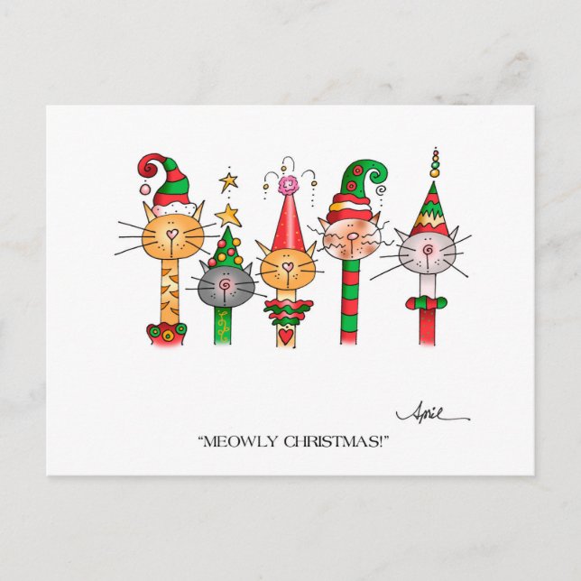 MEOWLY NOËL ! Carte postale (Devant)