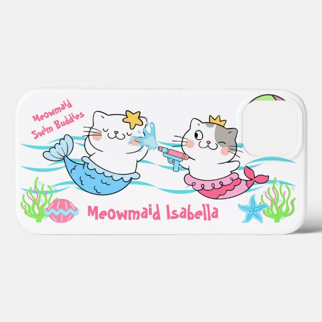 Meowmaids Meerjungfrau Katzen Swim Buddies Case-Mate iPhone Hülle (Rückseite (Horizontal))