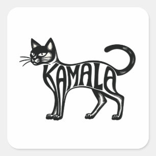 Meowmala Kamala Childless Cat Lady Harris Quadratischer Aufkleber