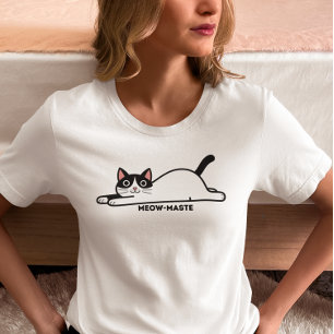 Meowmaste Katze – Lustige Yoga-inspirierte süße Ka T-Shirt