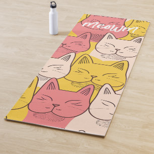 Meowmaste: Niedliche weibliche Yoga Mat für Katzen Yogamatte