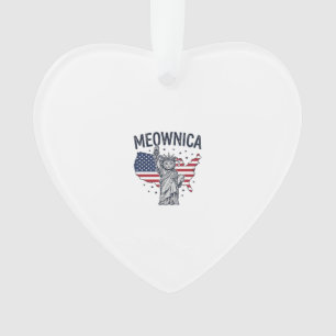 Meownica Patriotische Katze Vintage Vektor Design_ Ornament