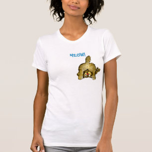 Meows es gehend? Cartoon-Katzen-T-Shirt T-Shirt