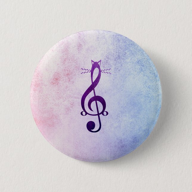 Meowsical buntes Button (Vorderseite)