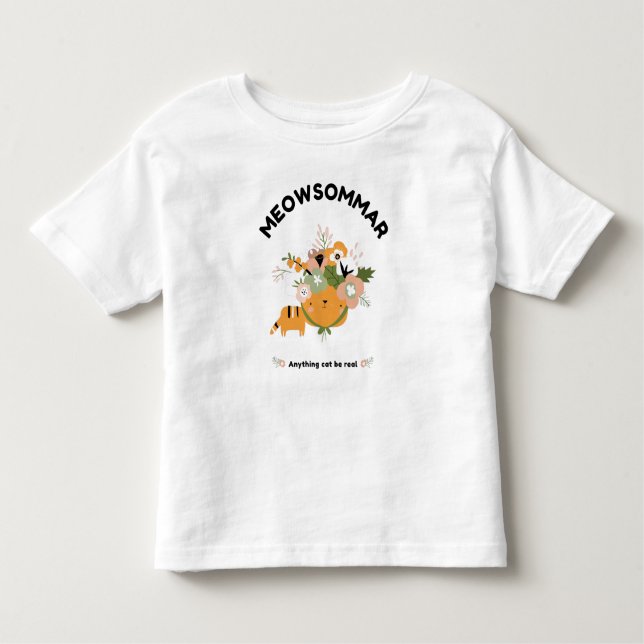 Meowsommar Kleinkind Fine Jersey T - Shirt (Vorderseite)