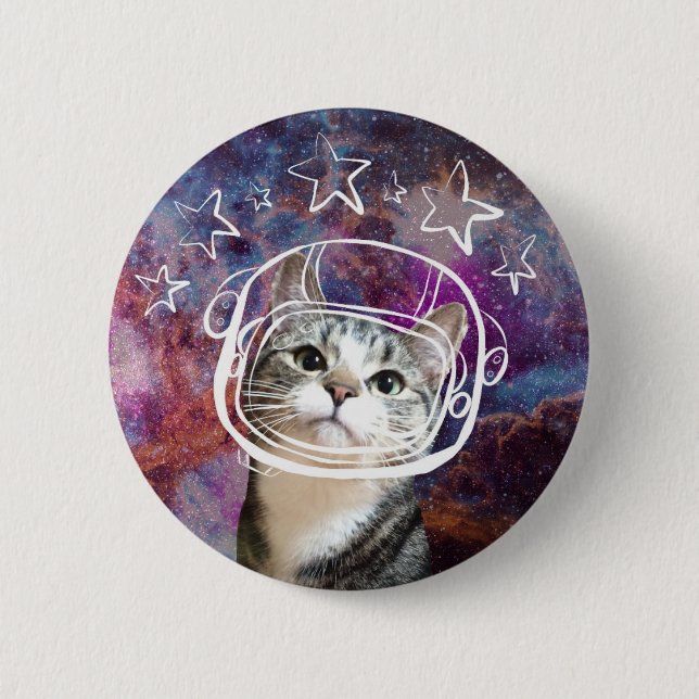 Meowstronaut Kiba Headshot-Button Button (Vorderseite)