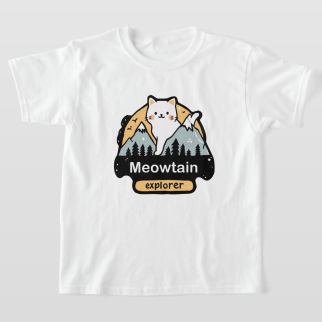 Meowtain Explorer – Cute Cat Adventure Design T-Shirt (Ablage )