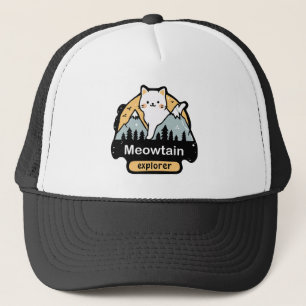 Meowtain Explorer – Süßes Katzenabenteuer-Design Truckerkappe