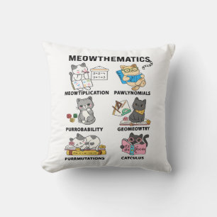 Meowthematik Lustige Mathe-Katzen-Witze Für Mathe- Kissen