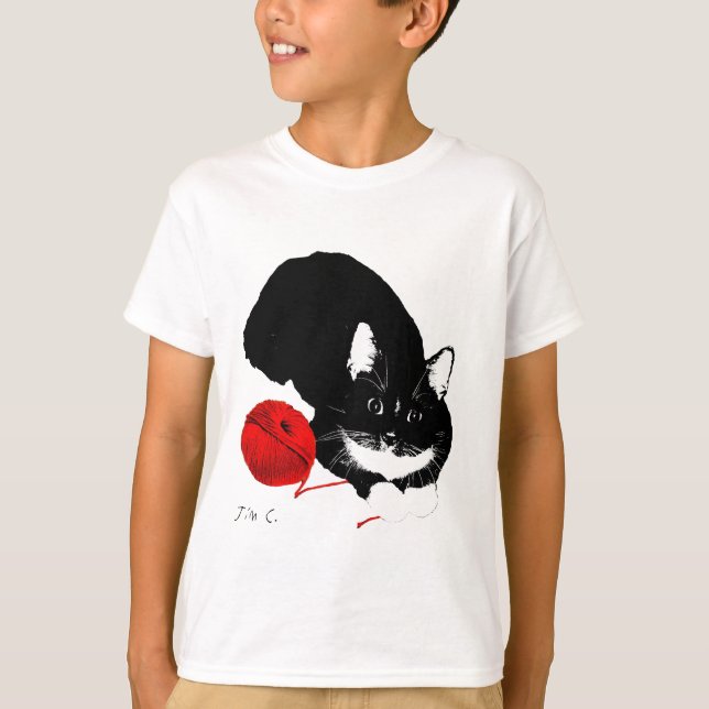 Meowu Kids Tuxy Tuxedo T-Shirt (Vorderseite)