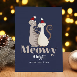 Meowy and Bright Two Cats Weihnachten