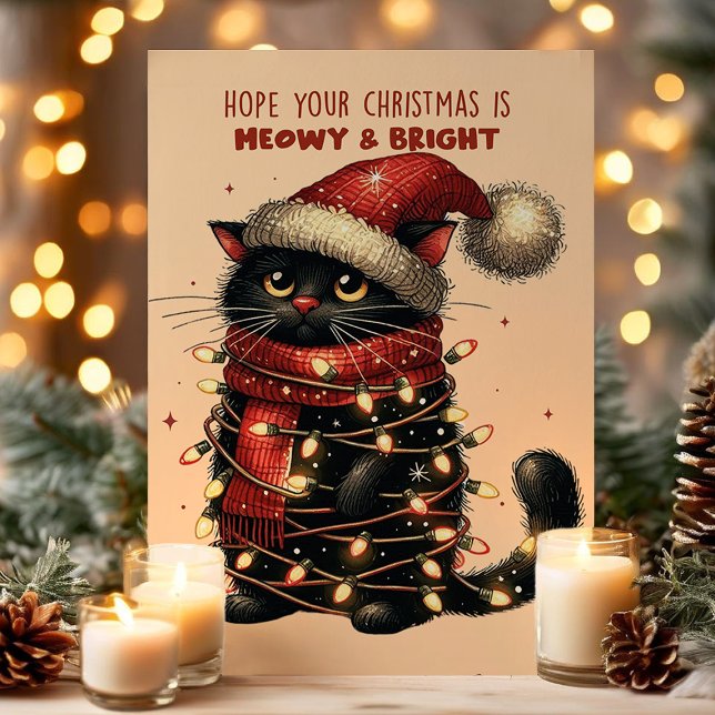 Meowy & Bright Cat Tangled Lights Weihnachten (Von Creator hochgeladen)