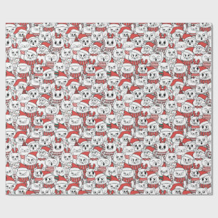 Meowy & Bright - Weihnachtskatzen Geschenkpapier