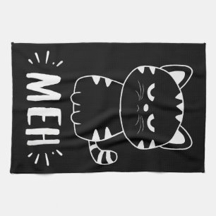 Meowy Cat Lovers Women Girls Meh Cat - Funny Cat Geschirrtuch