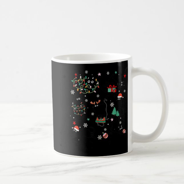 Meowy Catmas Cat Christmas Cute Kitten Cats Santa  Kaffeetasse (Rechts)