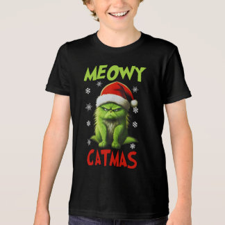 Meowy Catmas Funny Cat Weihnachtsgeschenke Katzen Tri-Blend Shirt