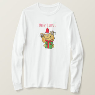 Meowy Catmas Funny Chat T-shirt