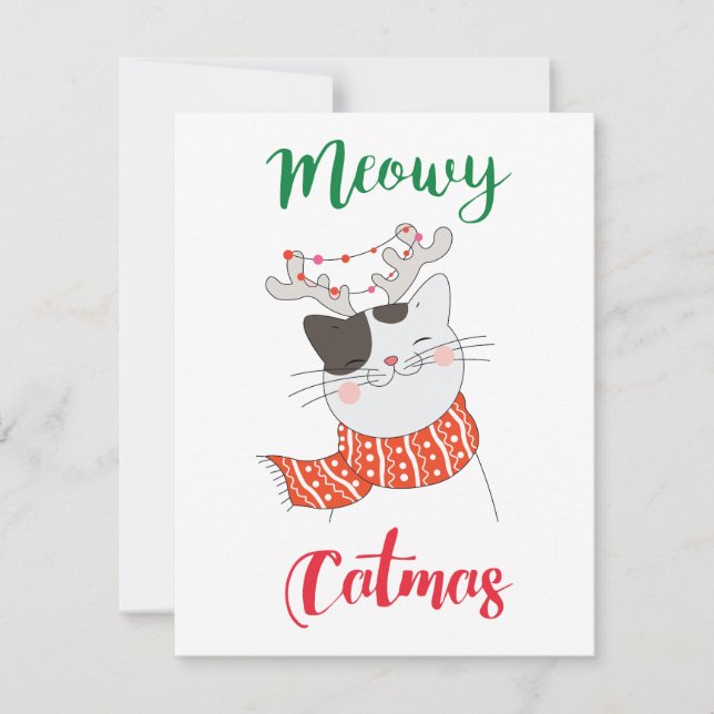 Meowy Catmas, Katze frohe Weihnachten (Vorderseite)