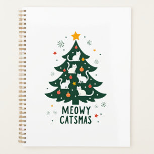 Meowy Catmas Katze Weihnachtsbaum Xmas Lustiger Sa Planer